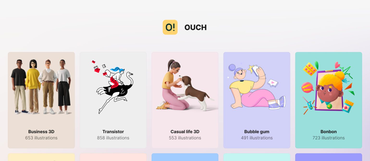 Ouch! 3.0: Illustrazioni e animazioni gratuite per i tuoi progetti